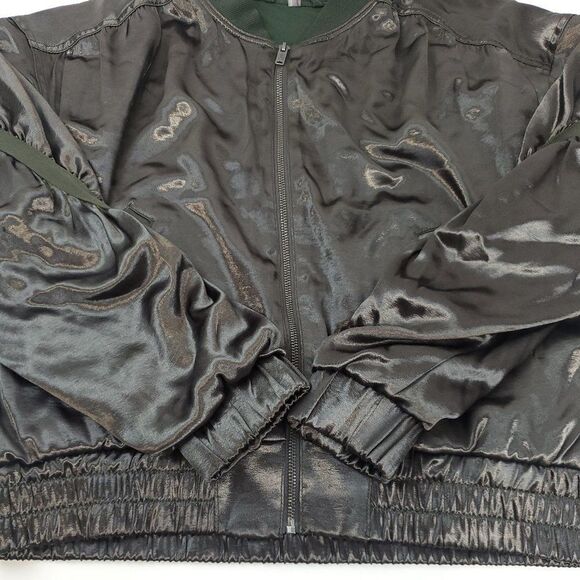 Free People Movement Relay Zip Up Satin Knit Collared Jacket - Picture 13 of 15